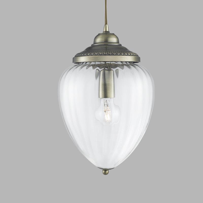 Arquette 1 - Light Teardrop Pendant, Antique Brass