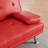 67-" Red Leather Multifunctional Double Folding Sofa Bed With Coffee Table