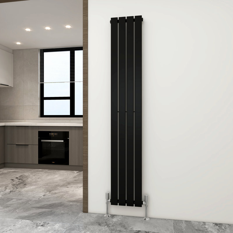 Aarvik Designer Radiator, 1800cm H x 272cm W, Black