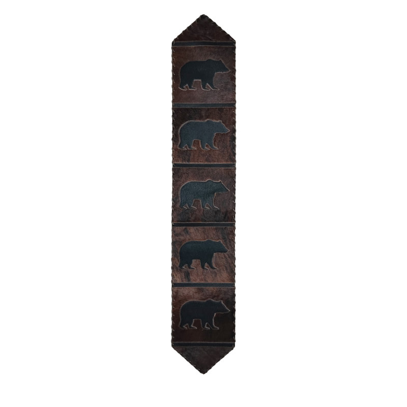 Chemin de table Bear, L 120 po x P 12 po, Noir / brun