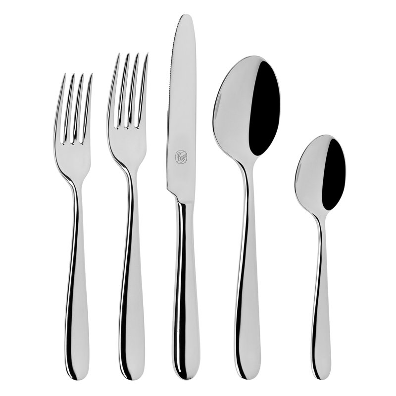 5 Piece 18/10 Stainless Steel Flatware Set Service for 1