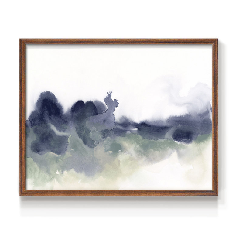 «Lake Fog I», reproduction encadrée, H 11 po x l 14 po, Noyer