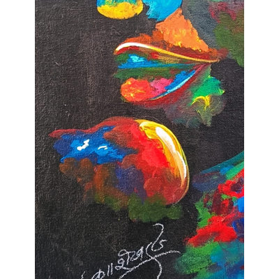 Abstrait du Bouddha | Acrylique sur toile | Par Kashiram Kharde