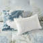 Édredon surdimensionné, bleu très grand, détails brodés, oreillers en tricot 6 pièces, imprimé tropical-125337640