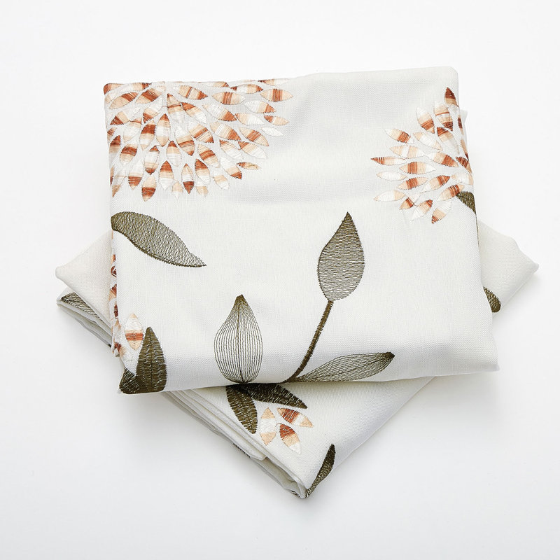 Floral Square Cushion Cover, Gold