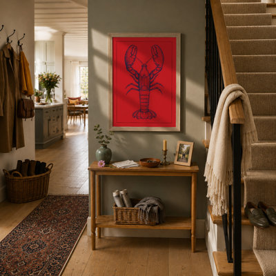 Lobster Study Botanical - Framed Print