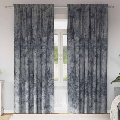 Curtain With Curtains 2 Pcs Velvet