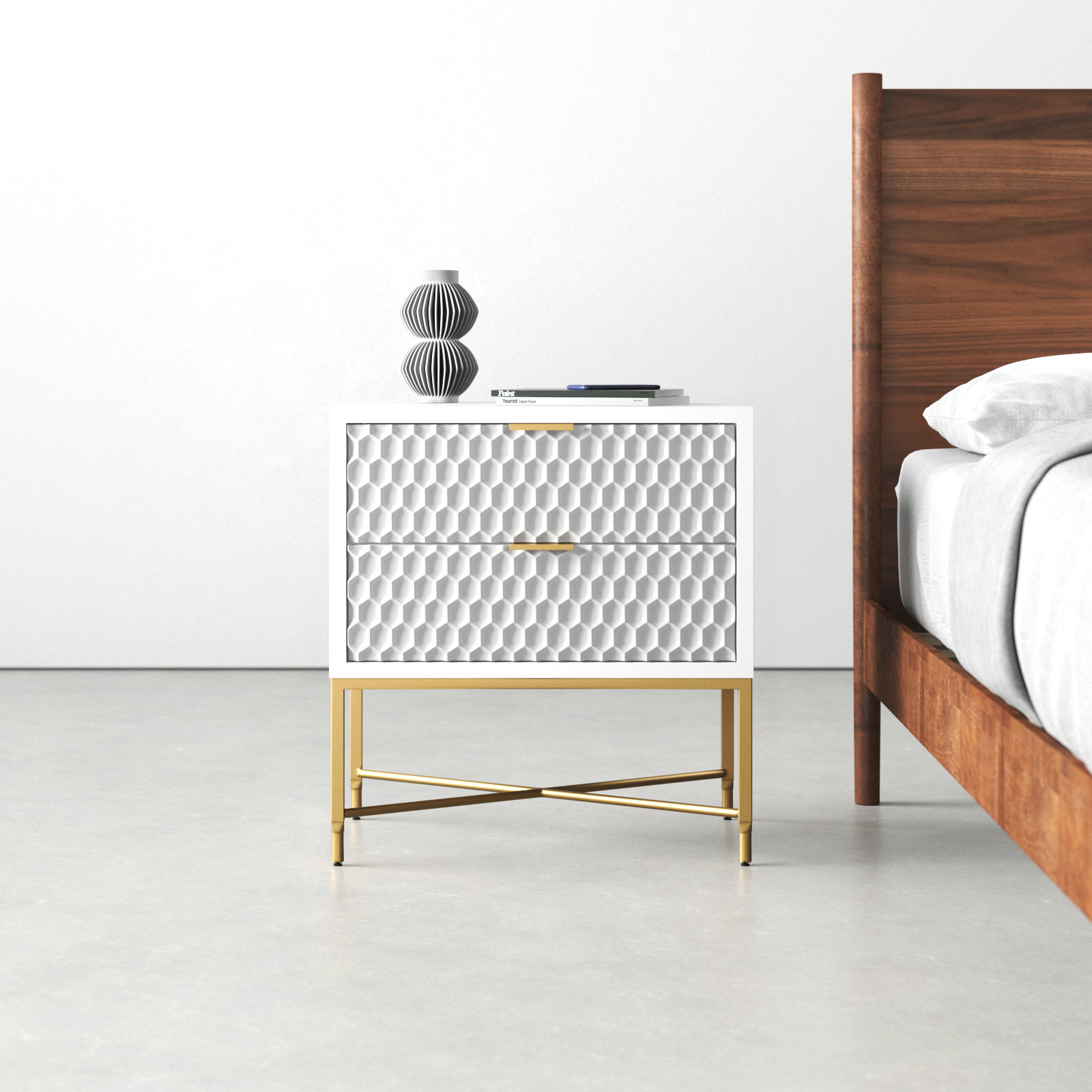 Capra 2 - Drawer Nightstand, White