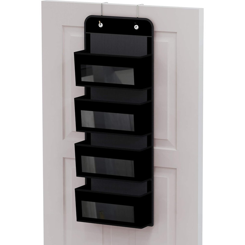 Organisateur de fenêtre à suspendre au-dessus d'une porte / fixation murale, noir, Noir