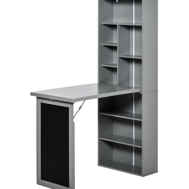 Bureau pliable avec tablette latérale et tableau noir