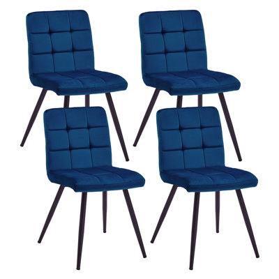 Chaise d'appoint rembourrée en velours Girton