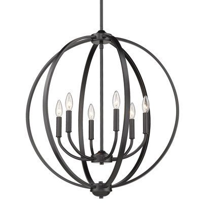 Petitt 6 - Light Dimmable Globe Chandelier