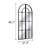 Window Venetian Distressed Full Length Mirror Metal Framed Accent Mirror