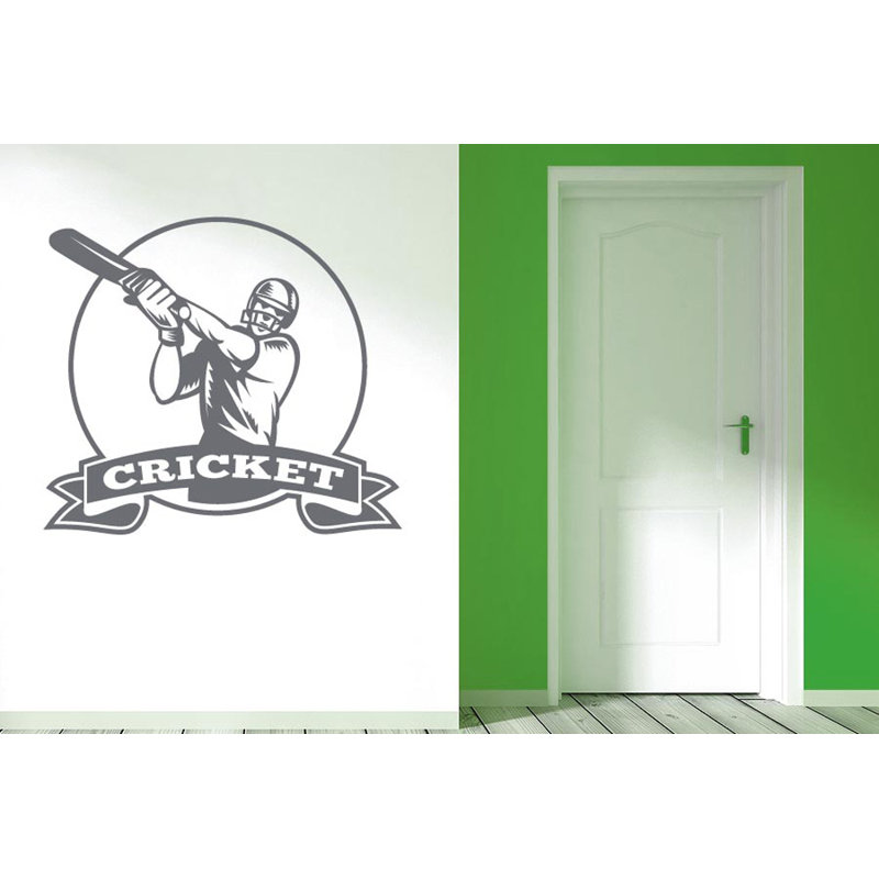 Sports Wall Decal, Grey, Large
