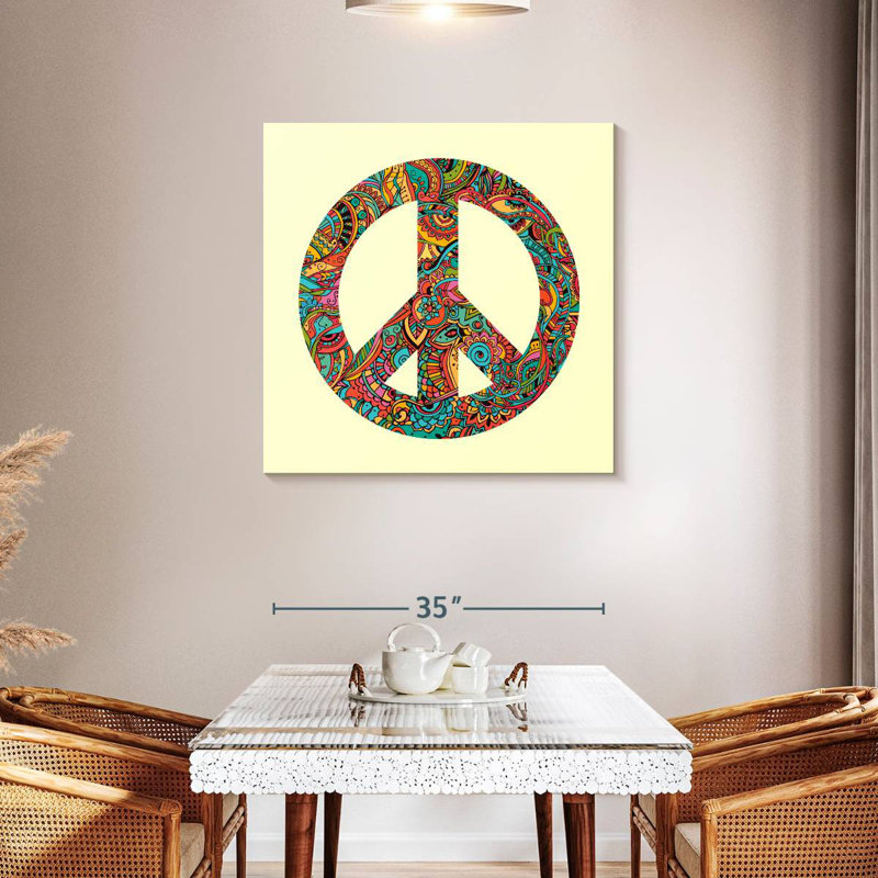 Kimira Abstract Peace, 36" H x 36" W