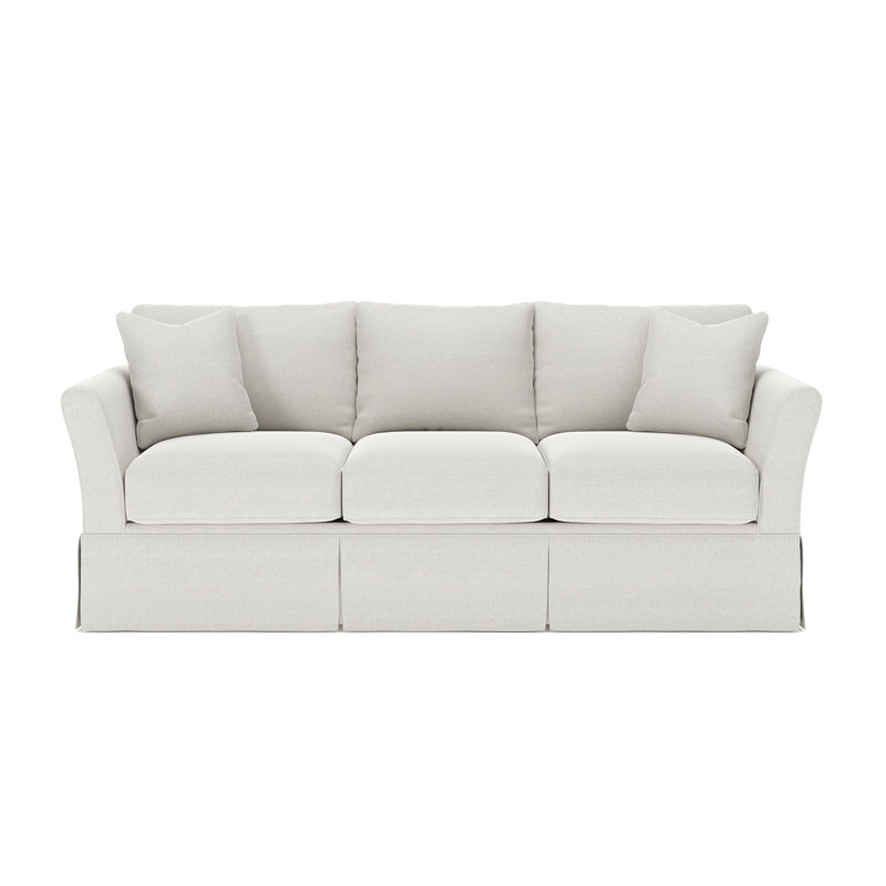 Shelby 82'' Upholstered Sofa, Drusky Ivory Sustain® Basketweave