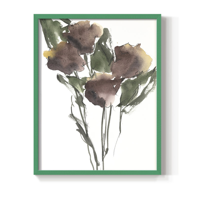 «Growing Wild I», reproduction encadrée - bois massif, H 15 po x l 12 po, Vert