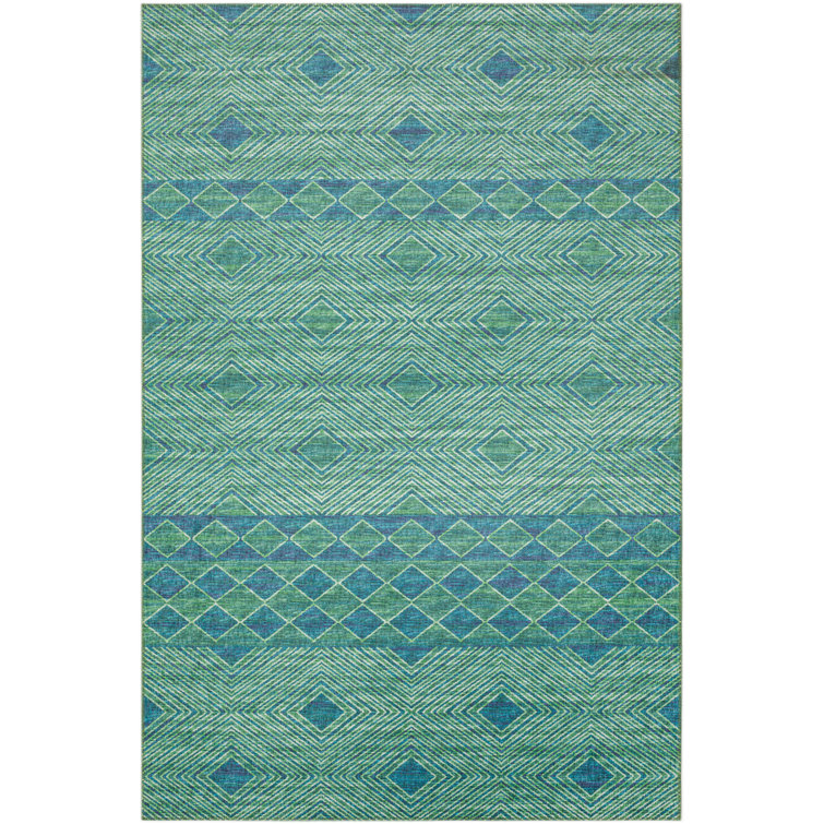 Ancell Chenille Washable Geometric Rug