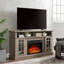 Meuble télé Classic Classic, console de divertissement moderne avec foyer de 23 po, console de télévision