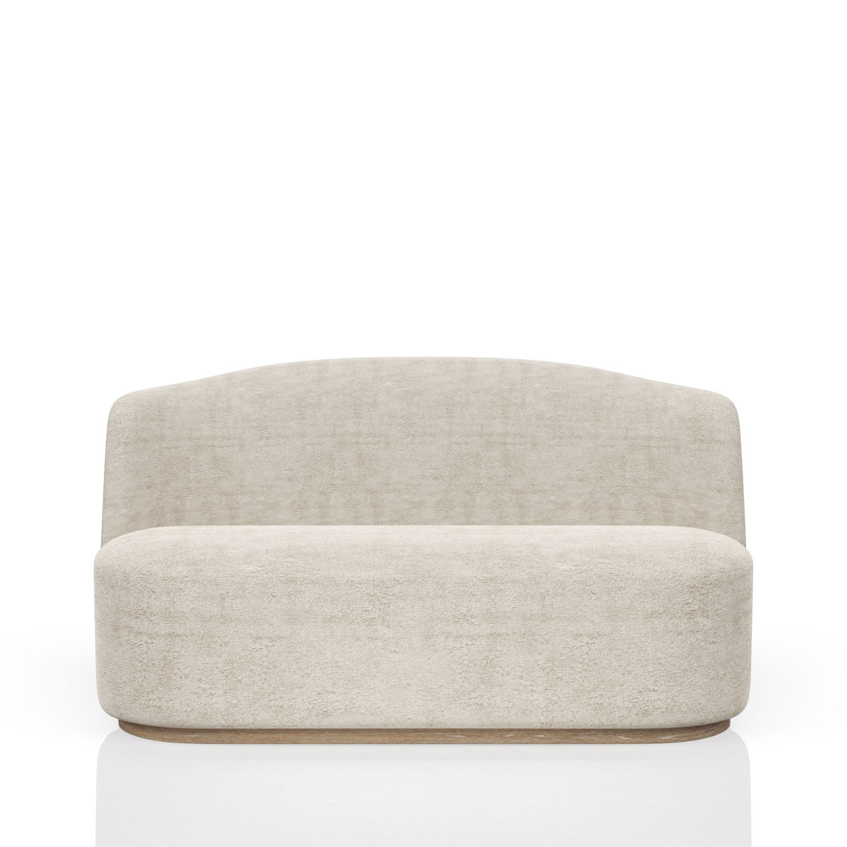 Diva Curved Upholstered Banquette with Padded Backrest