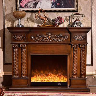 Euro-American vintage TV cabinet Fireplace