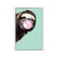 Sneaky Sloth Blowing Bubble Gum In Green by Big Nose Work - Print on Canvas-49989116-56674847