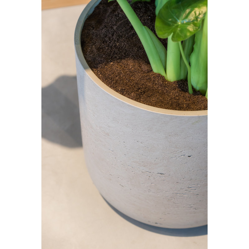 Bohemian Pots Handmade Fiberstone Planter, 7" H x 7" W x 7" D