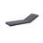 Black Acacia Wood Chaise Lounge with 4-Inch Dark Grey 2-Fold  Cushion Set, 4-Position Adjustable Outdoor Patio Lounger with Flat Side Surface, for Poolside- Matching cream version available-129059787