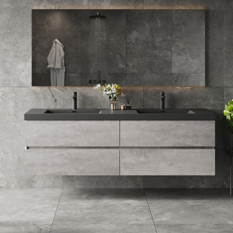 Meuble-lavabo double 72 po Dhruven