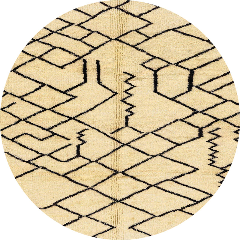 Tapis abstrait 1331, Rond 7 pi