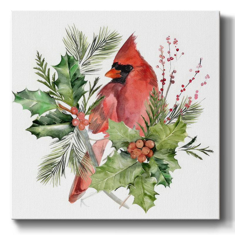 Cardinal Holly Christmas Collection C, H 40 po x l 40 po x P 1,5 po