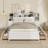 Wooden Storage Bed With Tall Extended Bookcase Headboard, 6 Drawers And Charging Station For Teens Adults, No Box Spring Needed-963328825