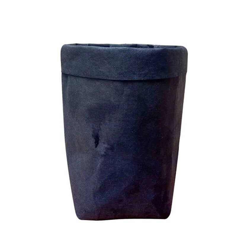 Sac de papier lavable et lavable, H 3,15 po x l 3,15 po x P 0,79 po, Black
