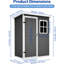 5x3ft Gray Resin Outdoor Storage Shed With All - Weather Protection And Stable Structure, For Patio Use Secure Latch Base, Tool In