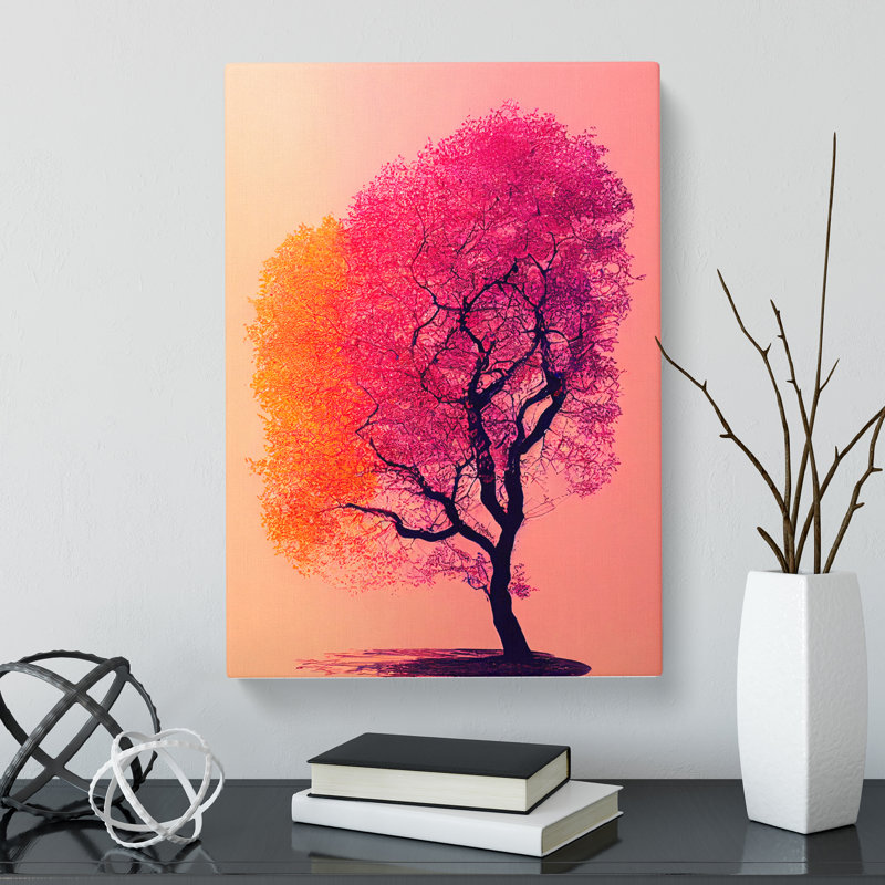 Tabernash Surreal Peach Blossom Tree - Wrapped Canvas, 50cm H x 35cm W x 3cm D