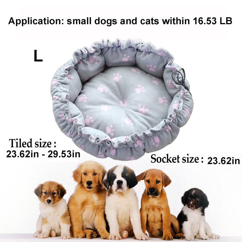 Lit pour chien et chat anti-angoisse intérieur, Gris, H 2,03 po x l 27,56 po x P 27,56 po