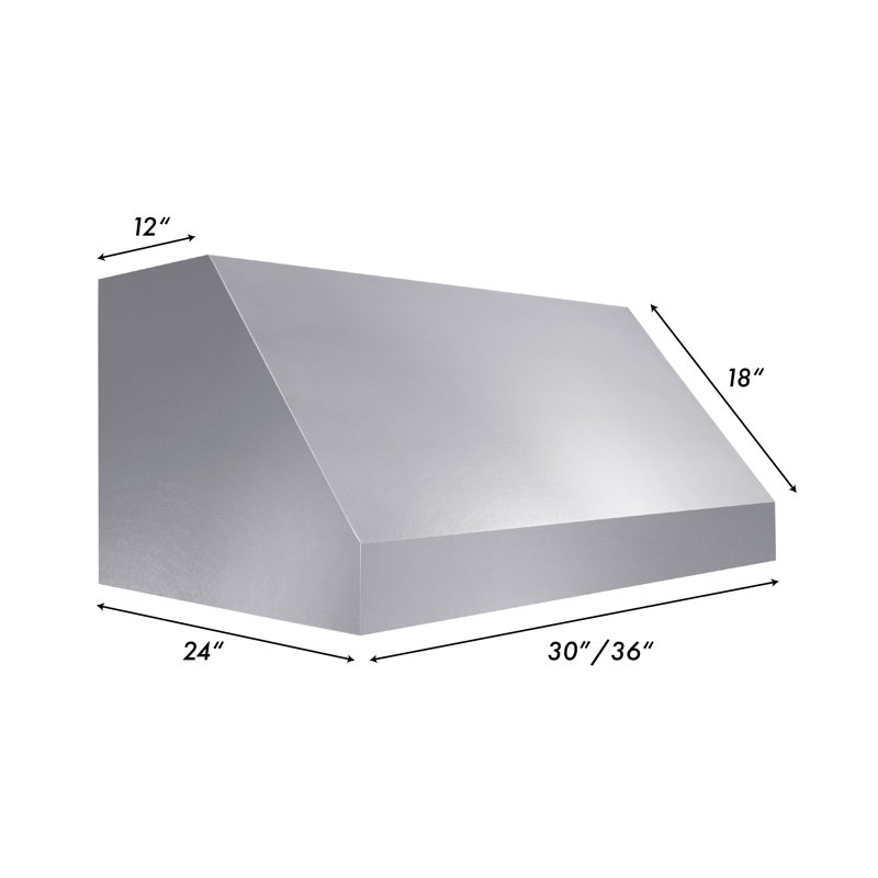 ZLINE 30 po Hotte de cuisine convertible pour évent sous l'armoire (8685S-30), Acier inoxydable satiné, 30"