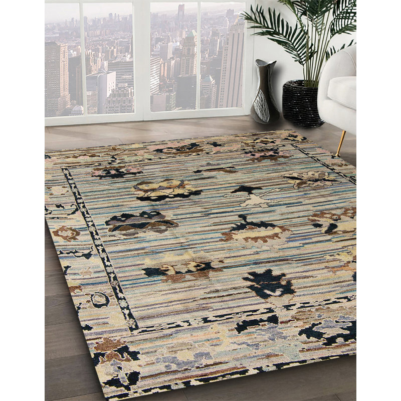 Tapis abstrait moderne 5119, Carré 7 pi