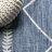 Mukilteo Tribal Diamond Trellis Blue/Ivory Indoor/Outdoor Rug-1610141947