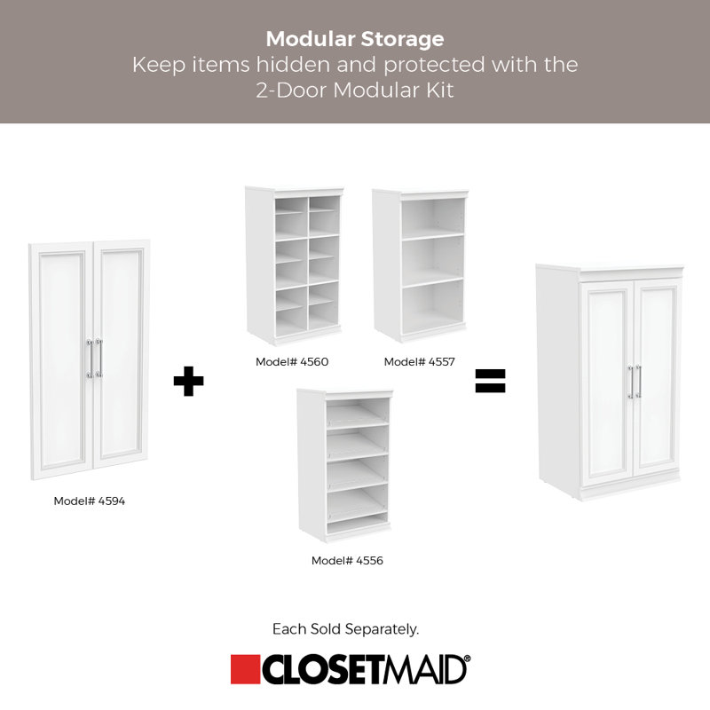 Modular Storage 21.38" W 4-Drawer Unit, White