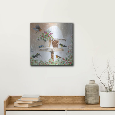 'Christmas Flock' by Elle Media Group Ltd Metal Wall Art, 12" x 12"