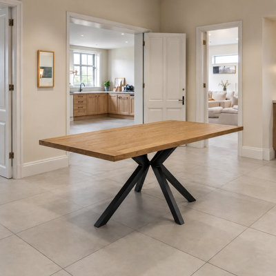 Metal Base Dining Table