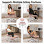 Chaise de méditation Plus, chaise de bureau à pieds croisés avec roues et support lombaire, tabouret réglable Fidget - Teddy-115194029-122720397