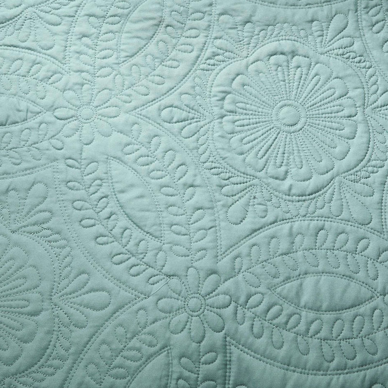 Housse de lit de jour réversible bleue, 6 pièces, taille simple, motif médaillon, avec housse, 3 taies décoratives et coussin décoratif, médaillon réversible, 12 x 18