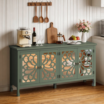 Buffet 63 "sculpté avec porte miroir