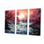 Japon, rivière rose, lever de soleil, rivière, art mural-2115864890-2115864891