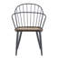 2 chaises de salle à manger, placage de bouleau, pieds en métal, base en fer noir mat et métal, finition l 22,08 po x P 24,57 po, H 35,52 po