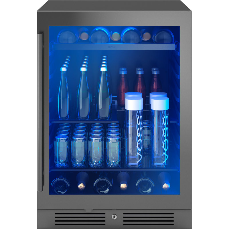 Zephyr Presrv 24" 7-Bottle and 108-Can Single Zone Beverage Cooler