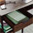 L-Shaped Desk, Brown Finish-1839534602