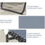 Chaise de véranda à dossier avant pliable, inclinable à 4 degrés, dossier réglable en maille grise